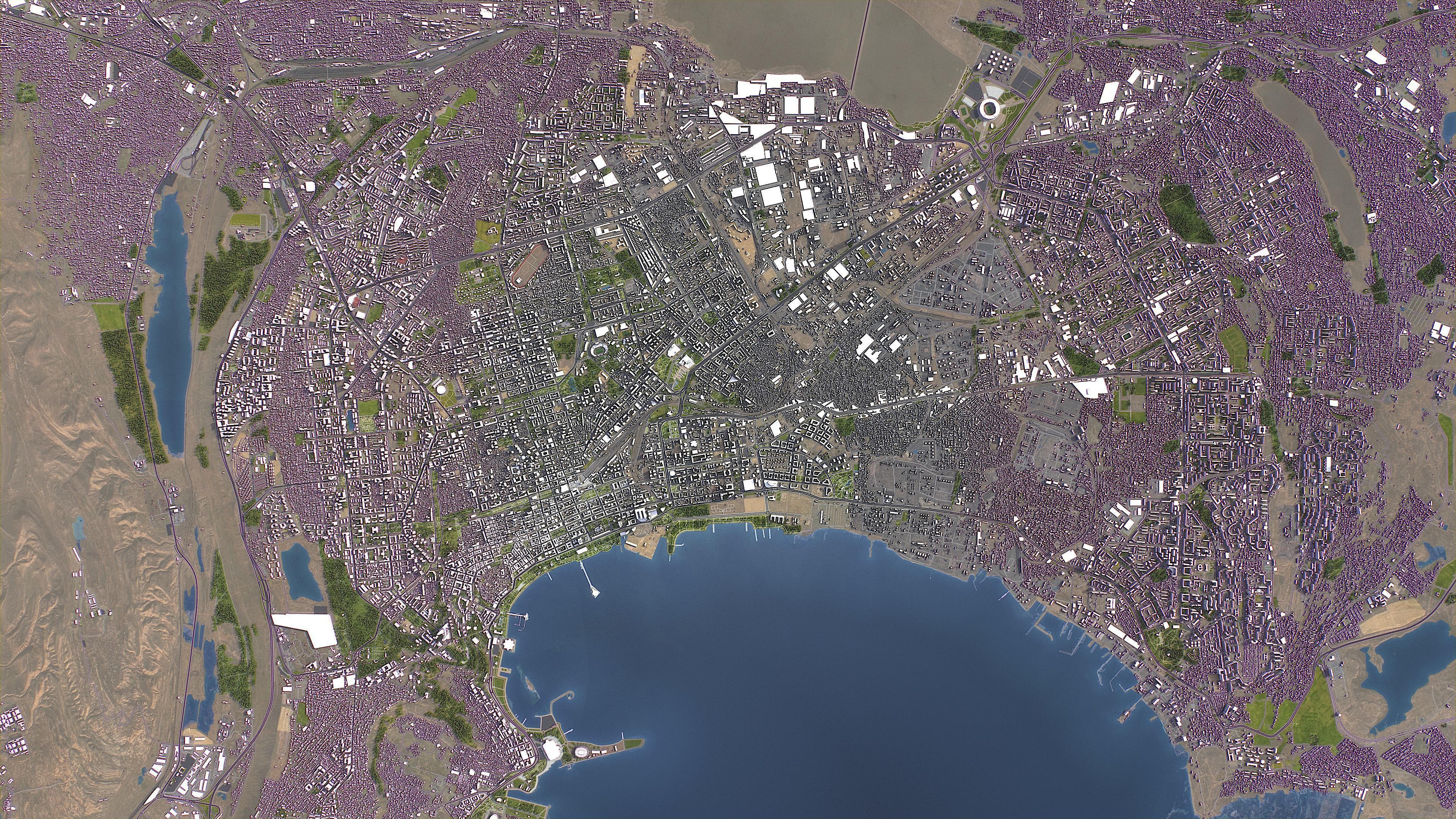 Baku - 3D City Model Low-poly 3D model_11