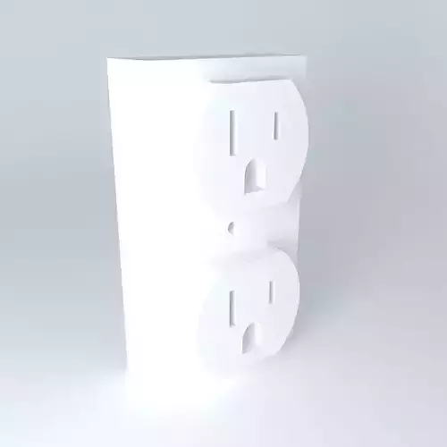 US 120 VAC Electrical Outlet Free 3D model
