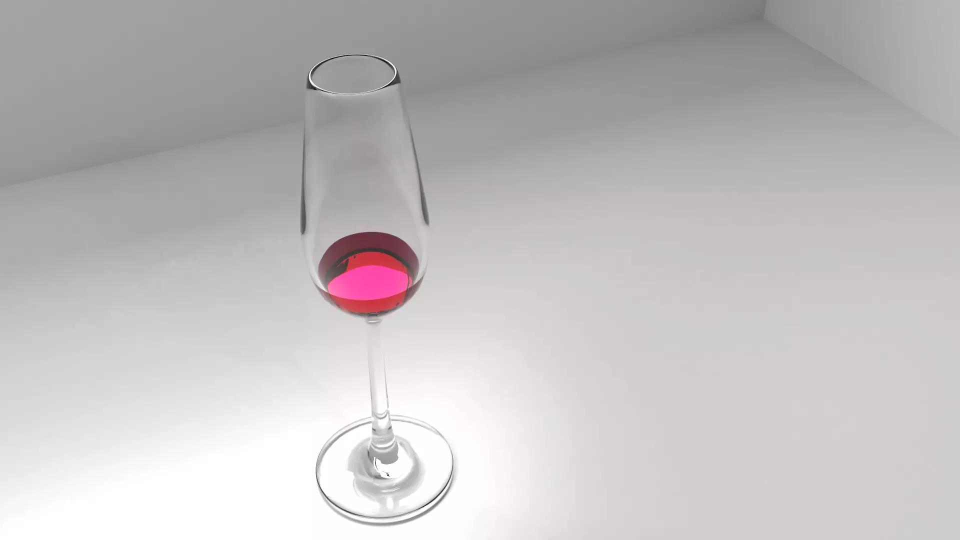 Champagne Glass 1 with Liquid 3D model_0