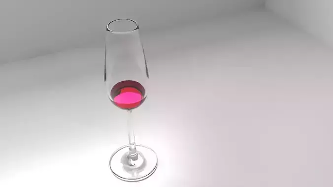Champagne Glass 1 with Liquid