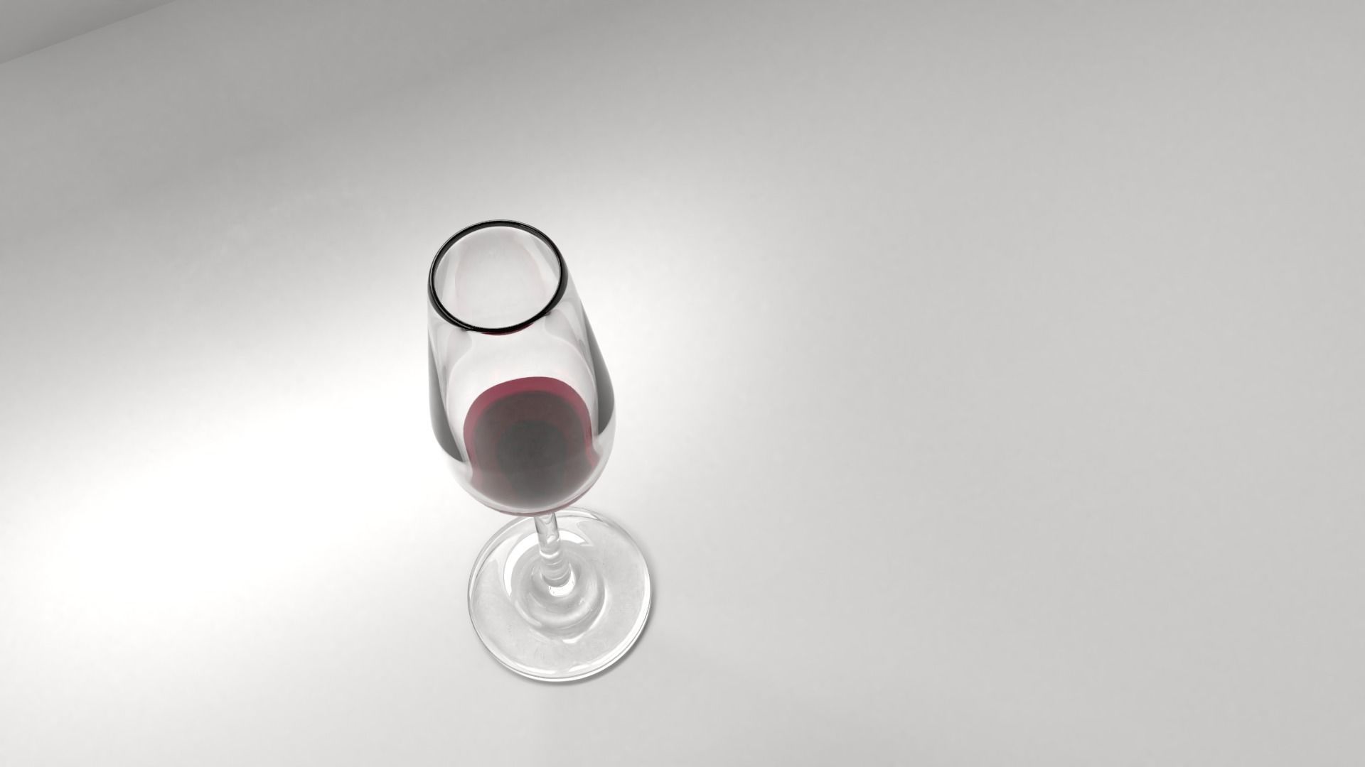 Champagne Glass 1 with Liquid 3D model_2