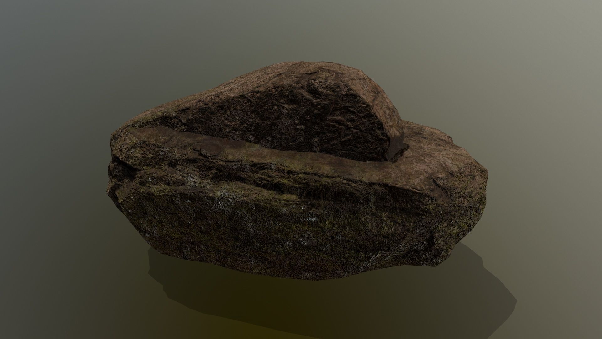 old rock Low-poly 3D model_3