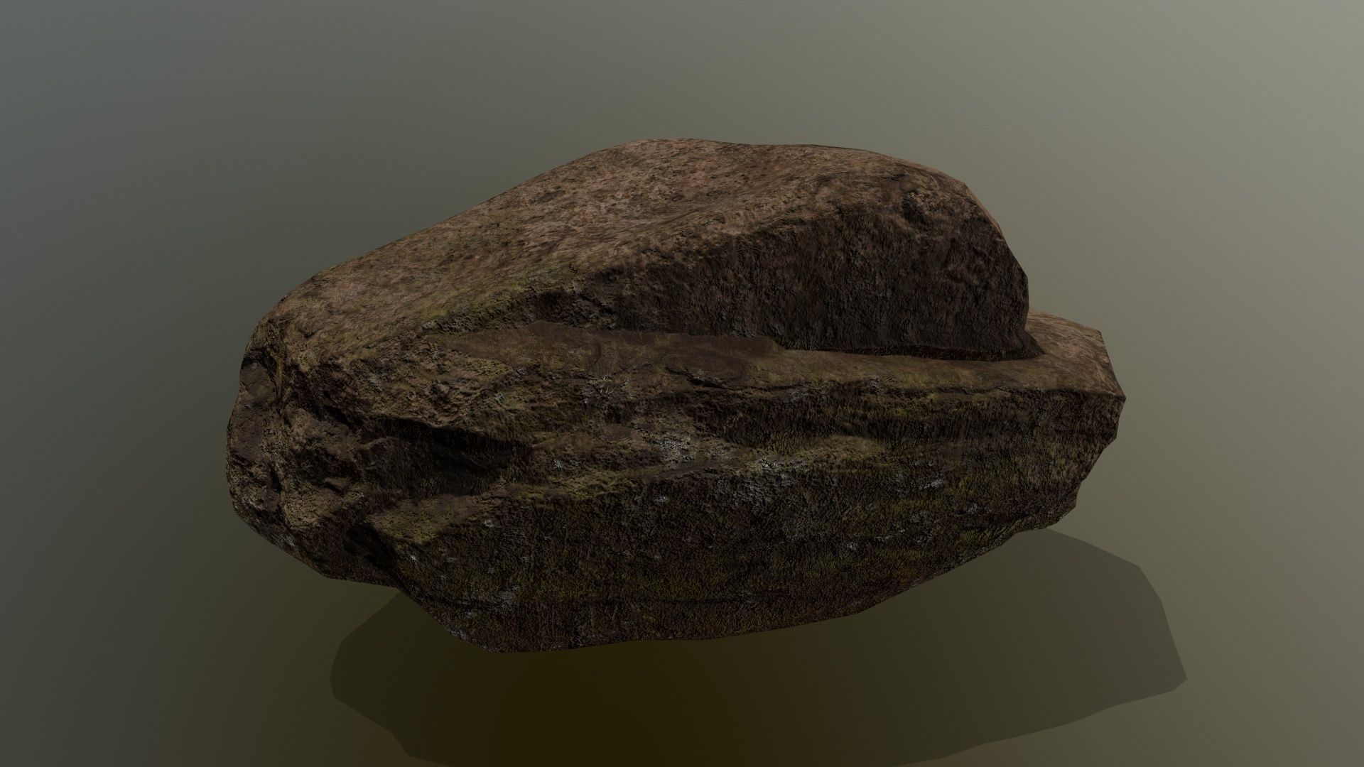 old rock Low-poly 3D model_4