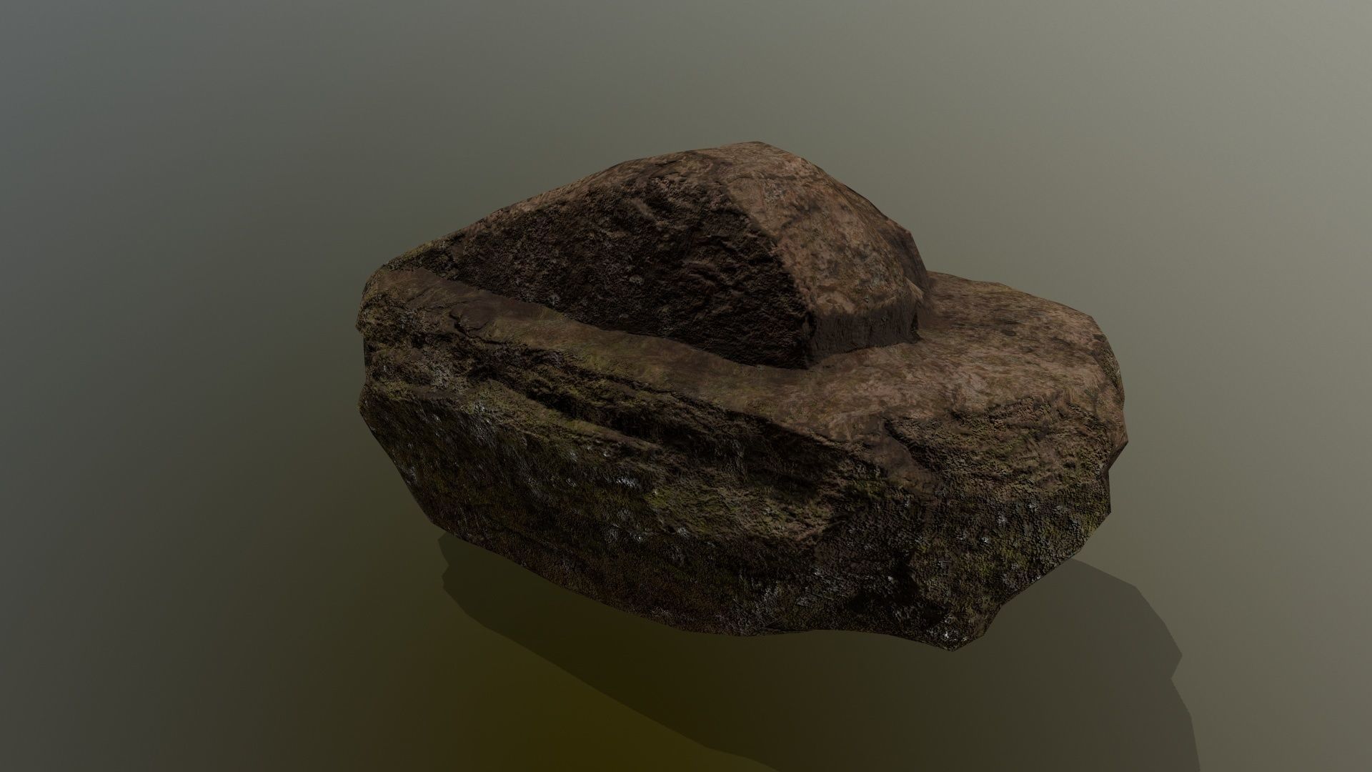 old rock Low-poly 3D model_2