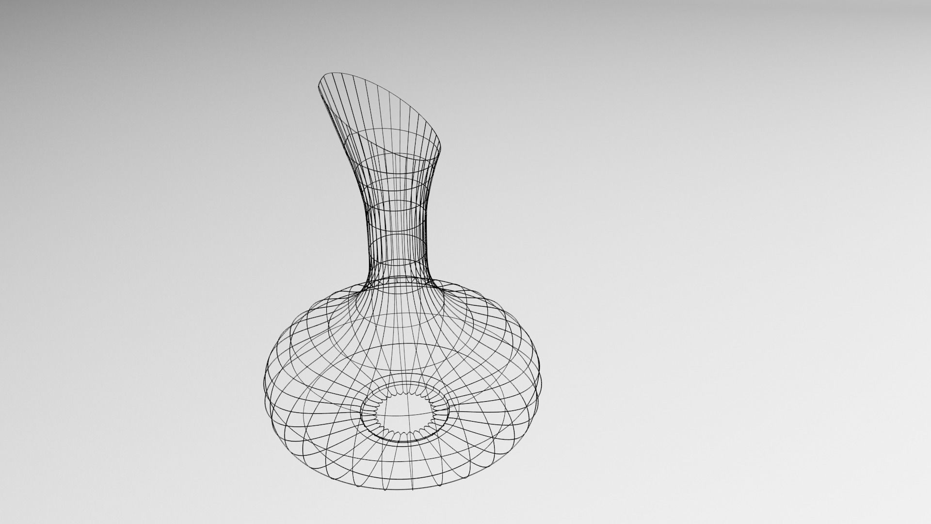 Decanter 1 glass 3D model_4