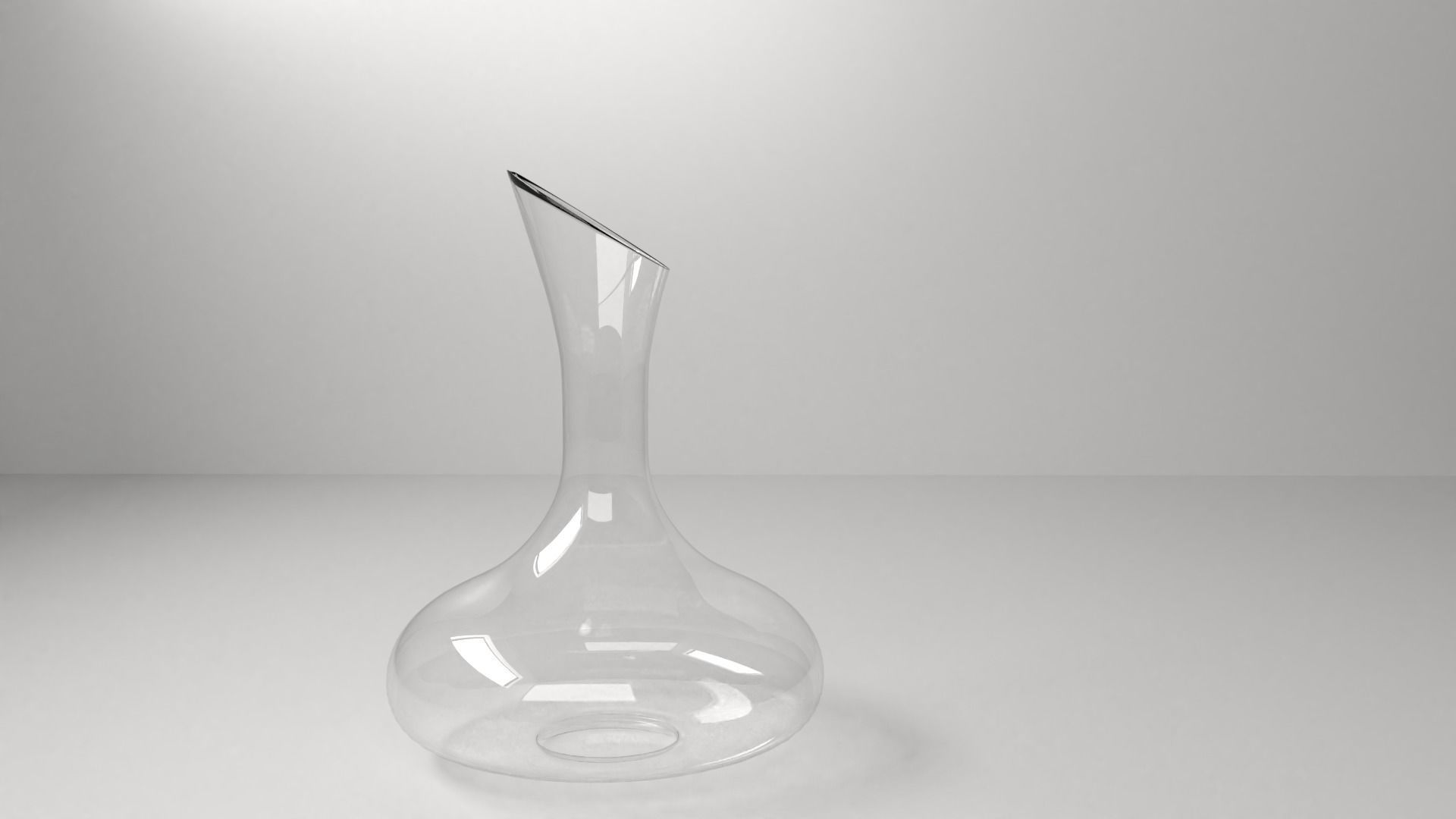 Decanter 1 glass 3D model_1
