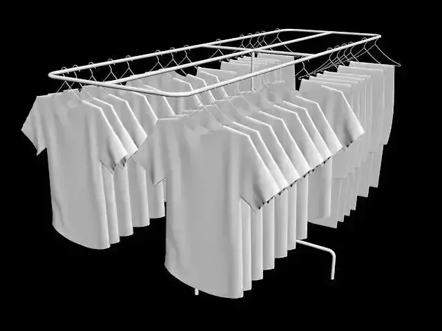 jeans tshirts round rack 1 man shirt pants jeans 3D model