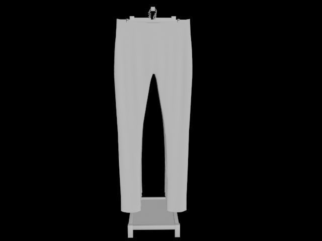 folded hanging jeans pants trousers rack 3D model 3D model_4