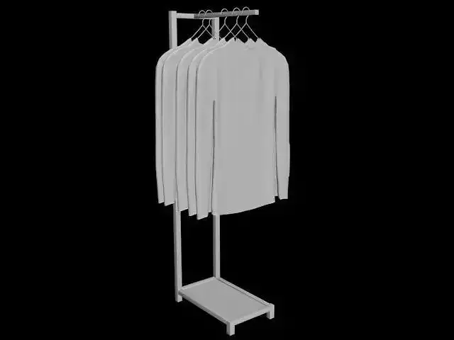 long sleeve tshirt mens rack folded hanging 3D model