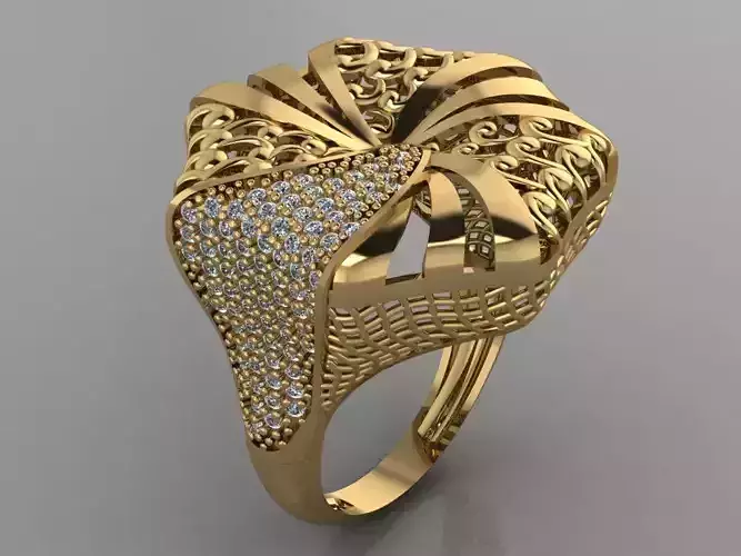 GC GOLD Y120- Diamond gold Ring 