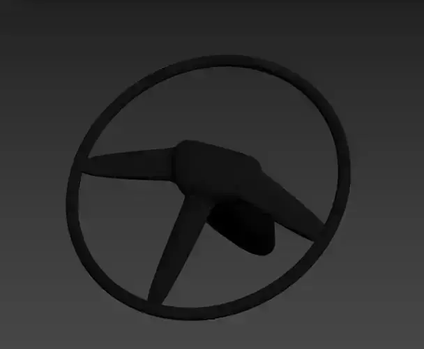 car bus truck steering wheel interior control transportation 3D model