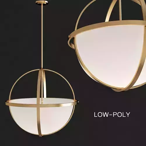 Globe Pendant Lights low poly 3d model