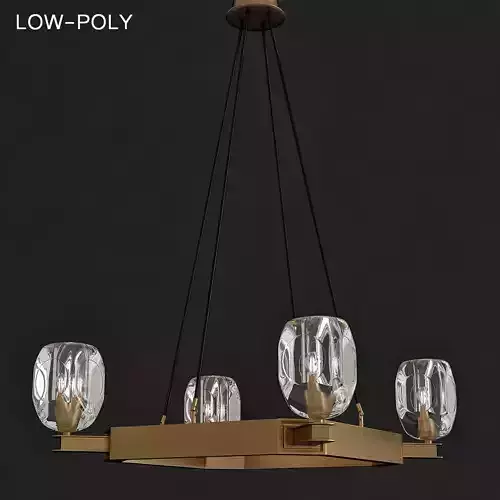 Chartier Square Chandelier low poly 3d model