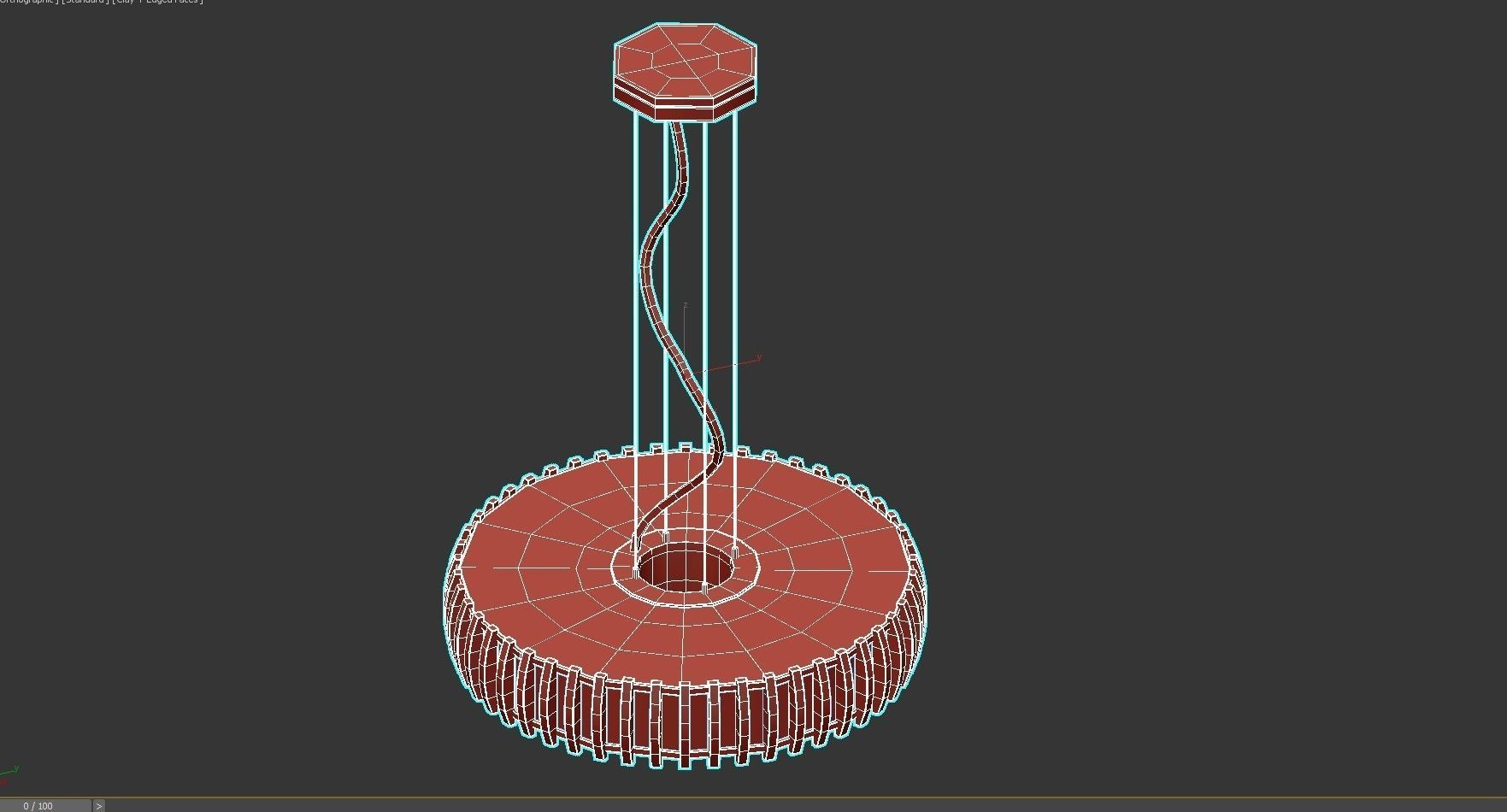 Fora - Odeon Light low poly 3d model Low-poly 3D model_4