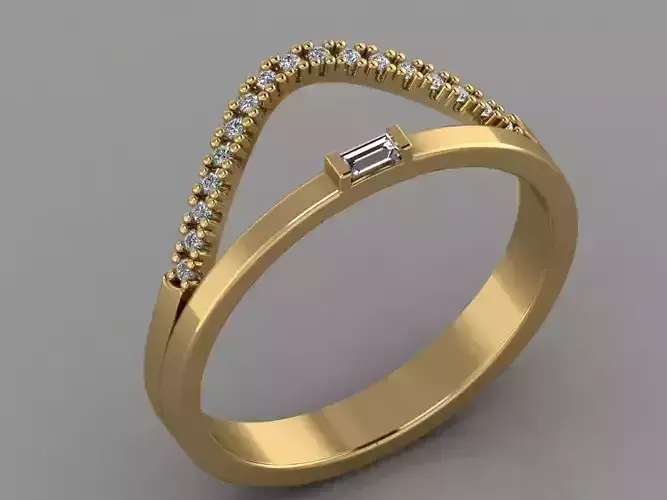 GC GOLD T050- Diamond gold ring