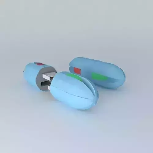 Radical double USB stick Free 3D model