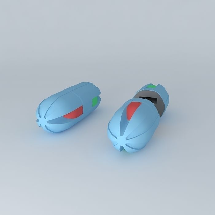 Radical double USB stick Free 3D model_1