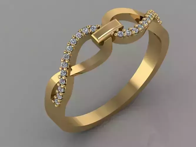 GC GOLD T056- Diamond gold ring