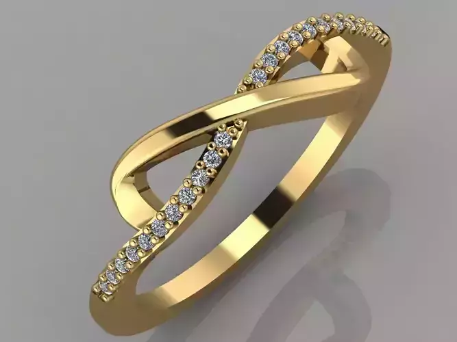 GC GOLD T058- Diamond gold ring