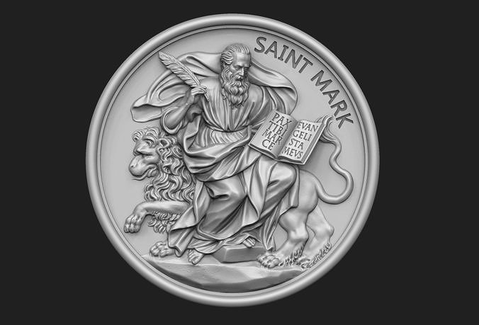 Saint Mark Medallion 3D print model