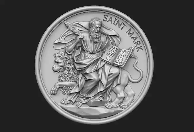 Saint Mark Medallion 3D print model