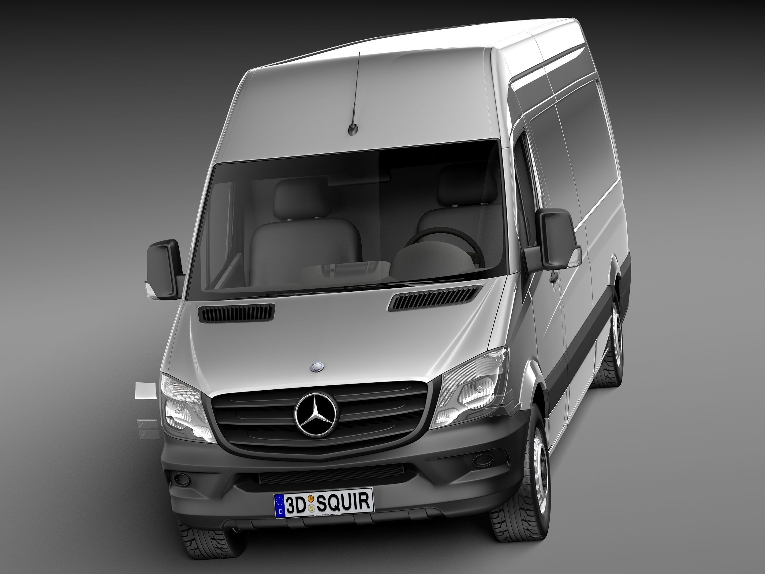 Mercedes-Benz Sprinter long high 2014 3D model_1