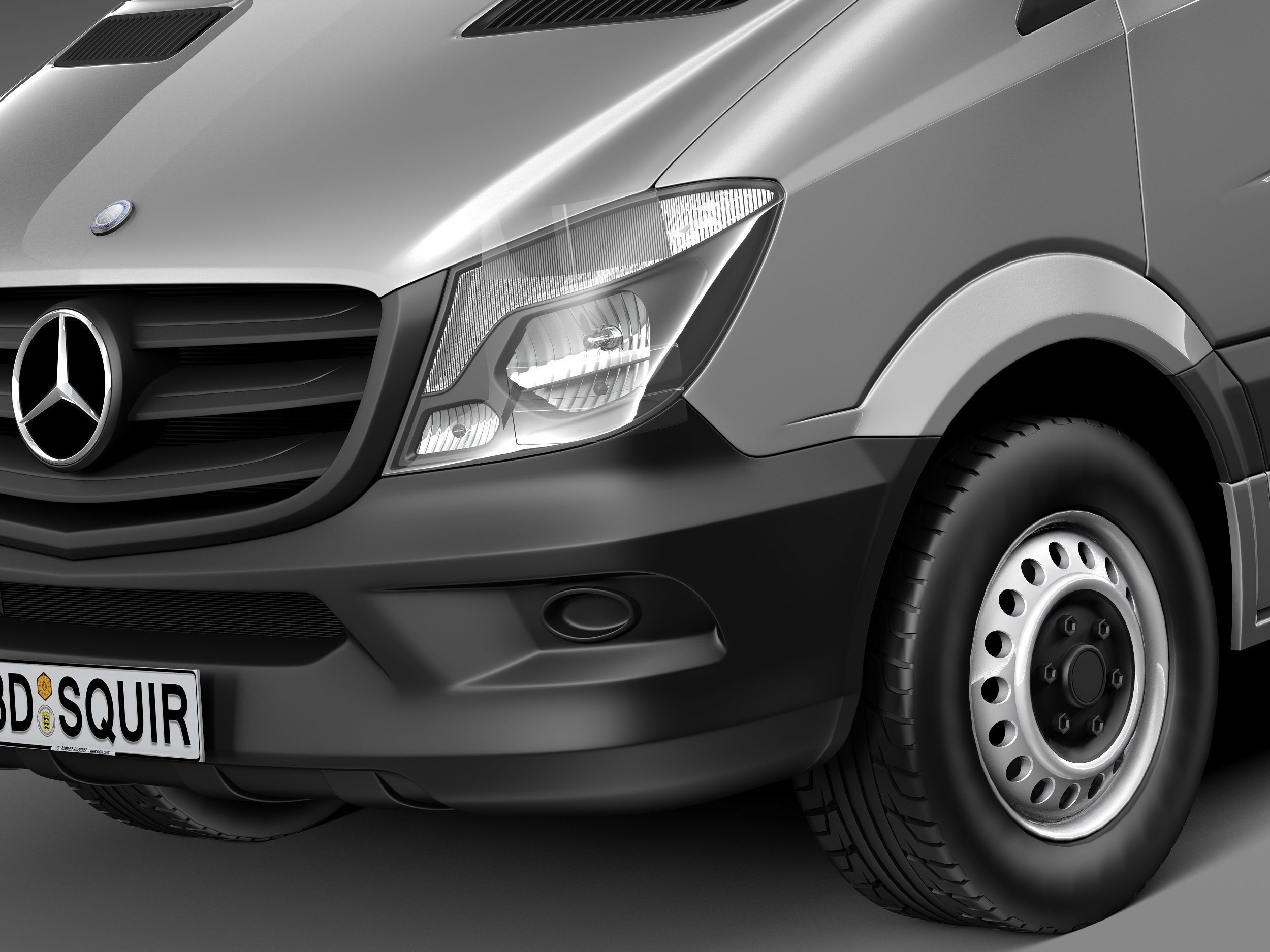 Mercedes-Benz Sprinter long high 2014 3D model_2