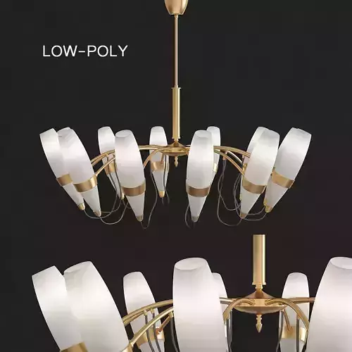 Lucio Chandelier low poly 3d model Low-poly 3D model