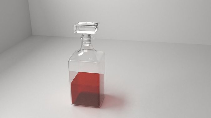Decanter 2 with Liquid 3D model