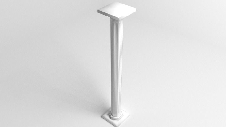 Pillar Octagon 2 3D model_4