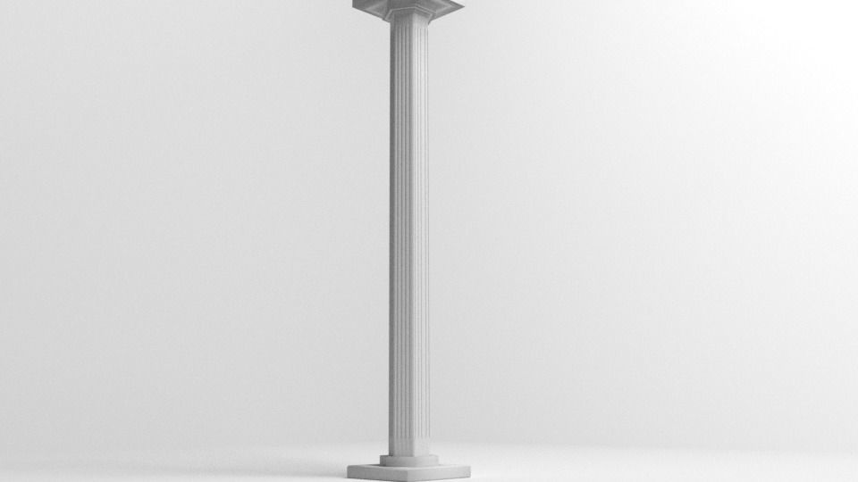 Pillar Octagon 2 3D model_3