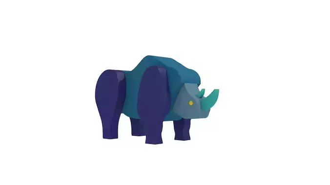 rhinoceros lowpoly 3D model