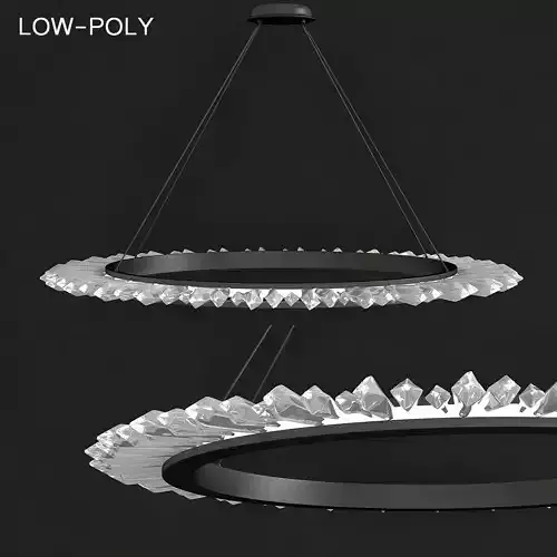 Abitant ring Chandelier low poly 3d model