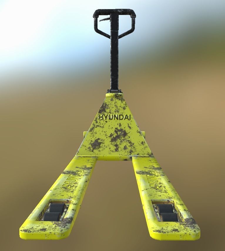 Pallet Truck Low-poly 3D model_1