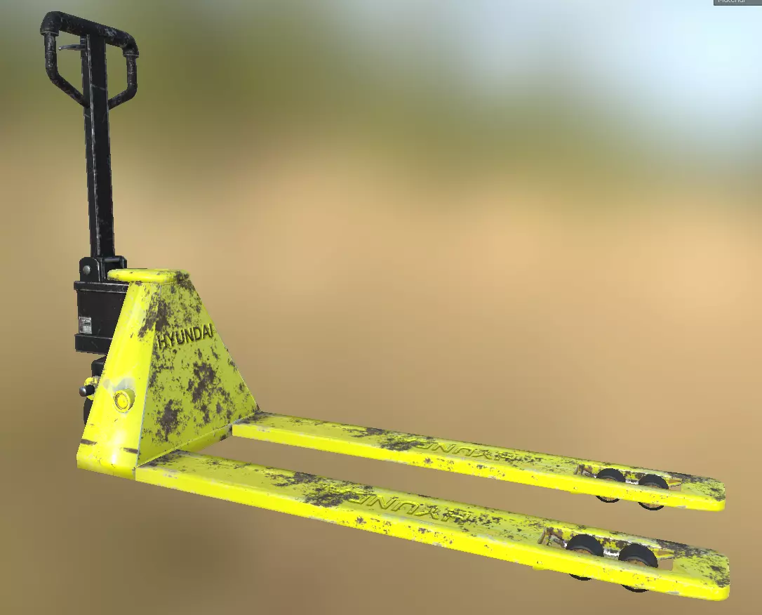 Pallet Truck Low-poly 3D model_0