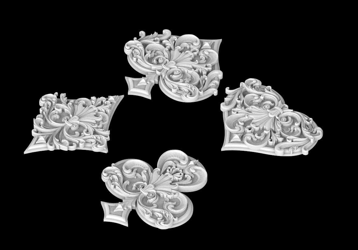 spades clubs hearts diamonds 3D print model_41
