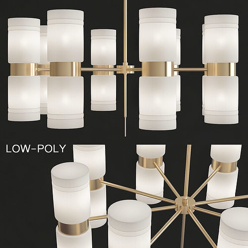 Hans-Agne Jakobsson Chandelier low poly 3d model Low-poly 3D model