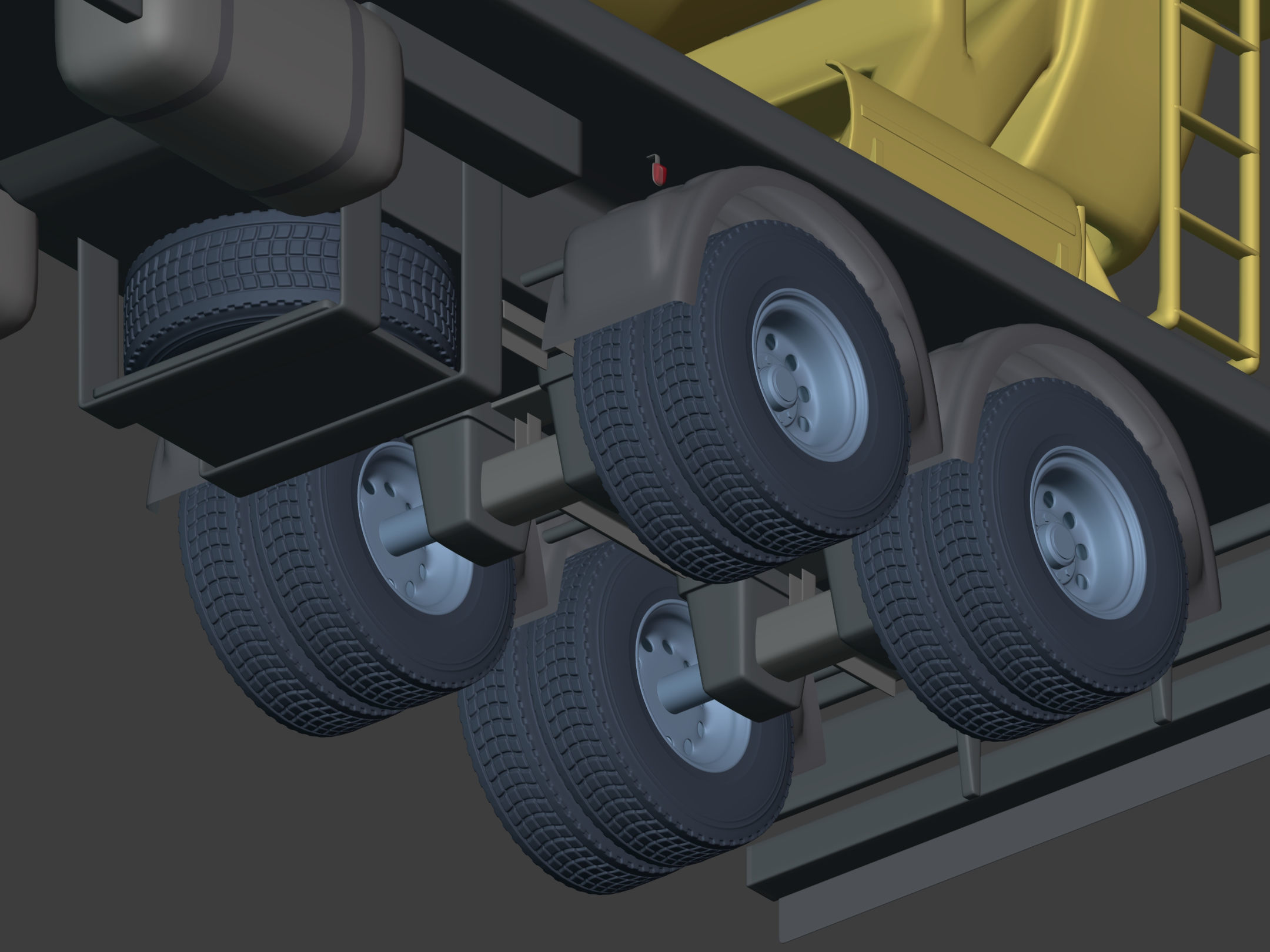 Generic Cement Mixer Truck - Concrete Mixer 3D model_18