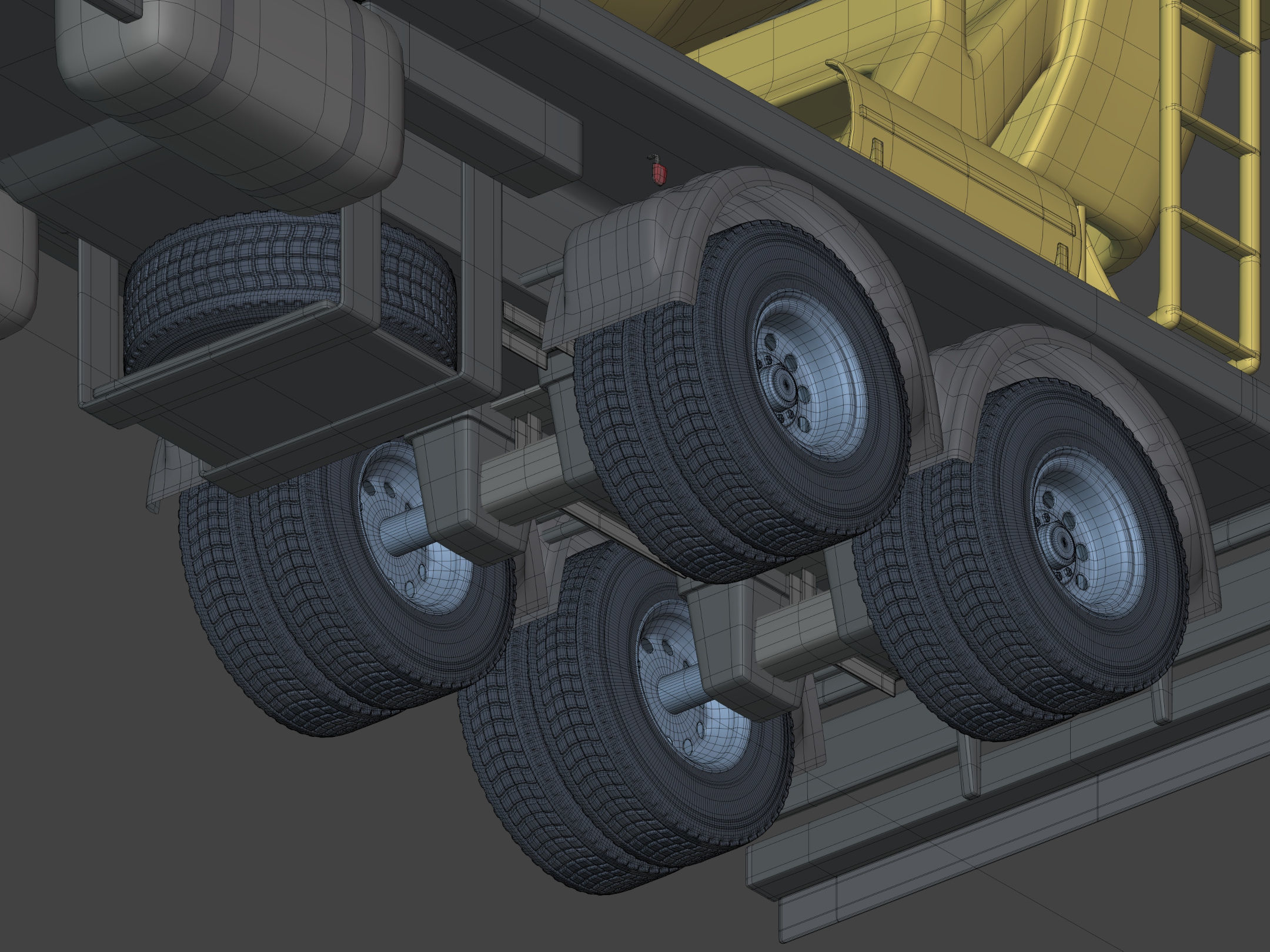 Generic Cement Mixer Truck - Concrete Mixer 3D model_19