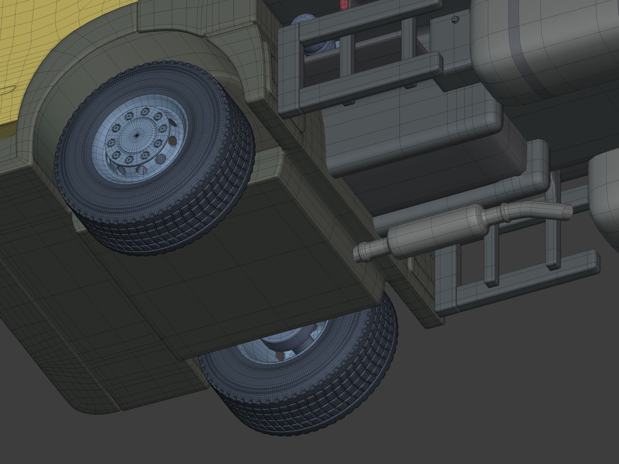 Generic Cement Mixer Truck - Concrete Mixer 3D model_16