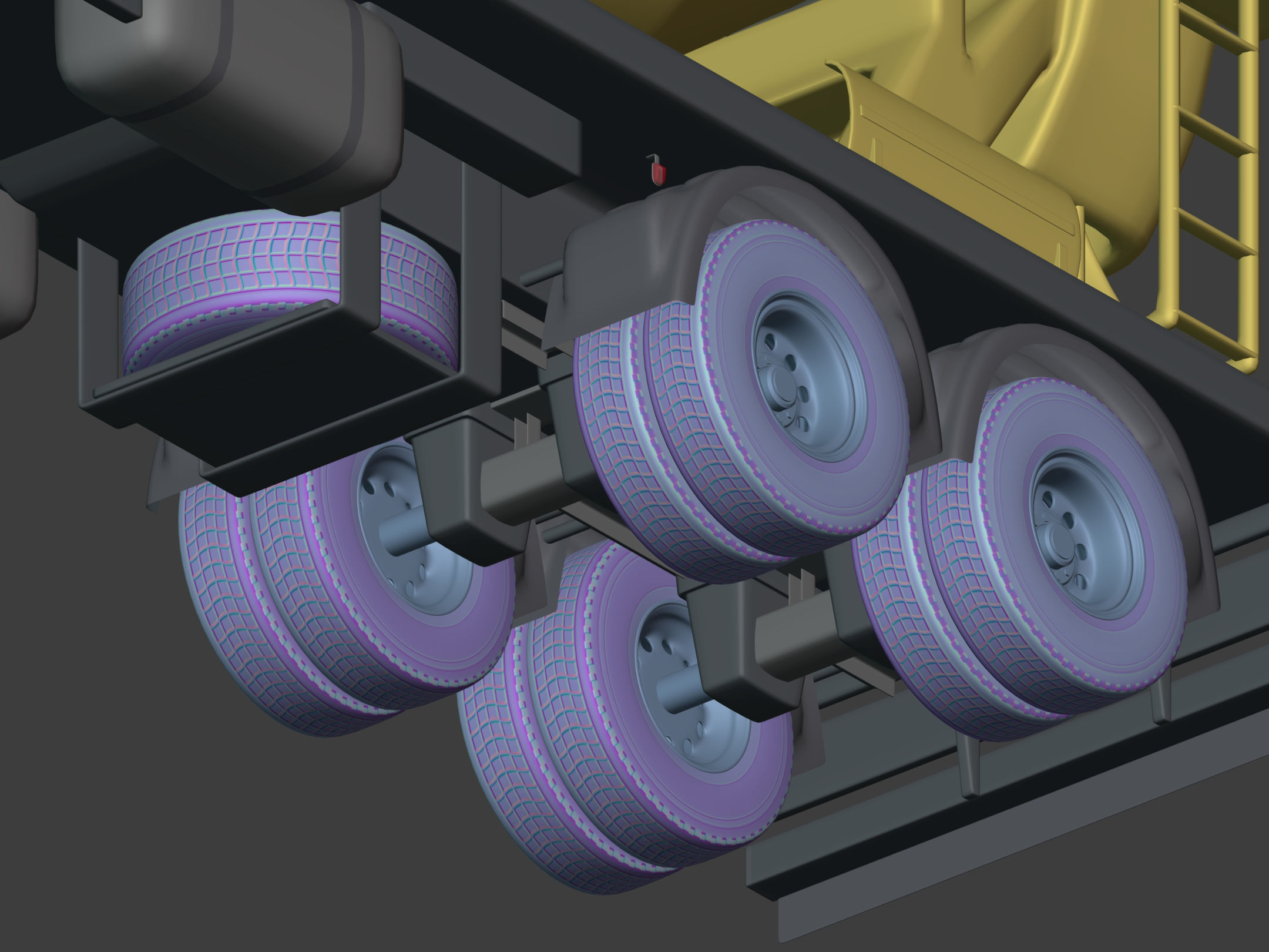 Generic Cement Mixer Truck - Concrete Mixer 3D model_20