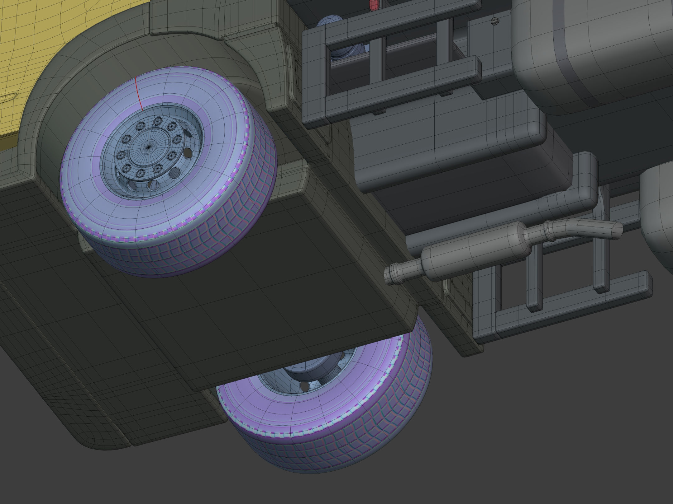 Generic Cement Mixer Truck - Concrete Mixer 3D model_17