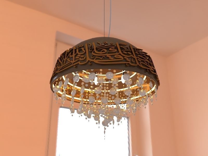 Arabic chandelier 3D model_7