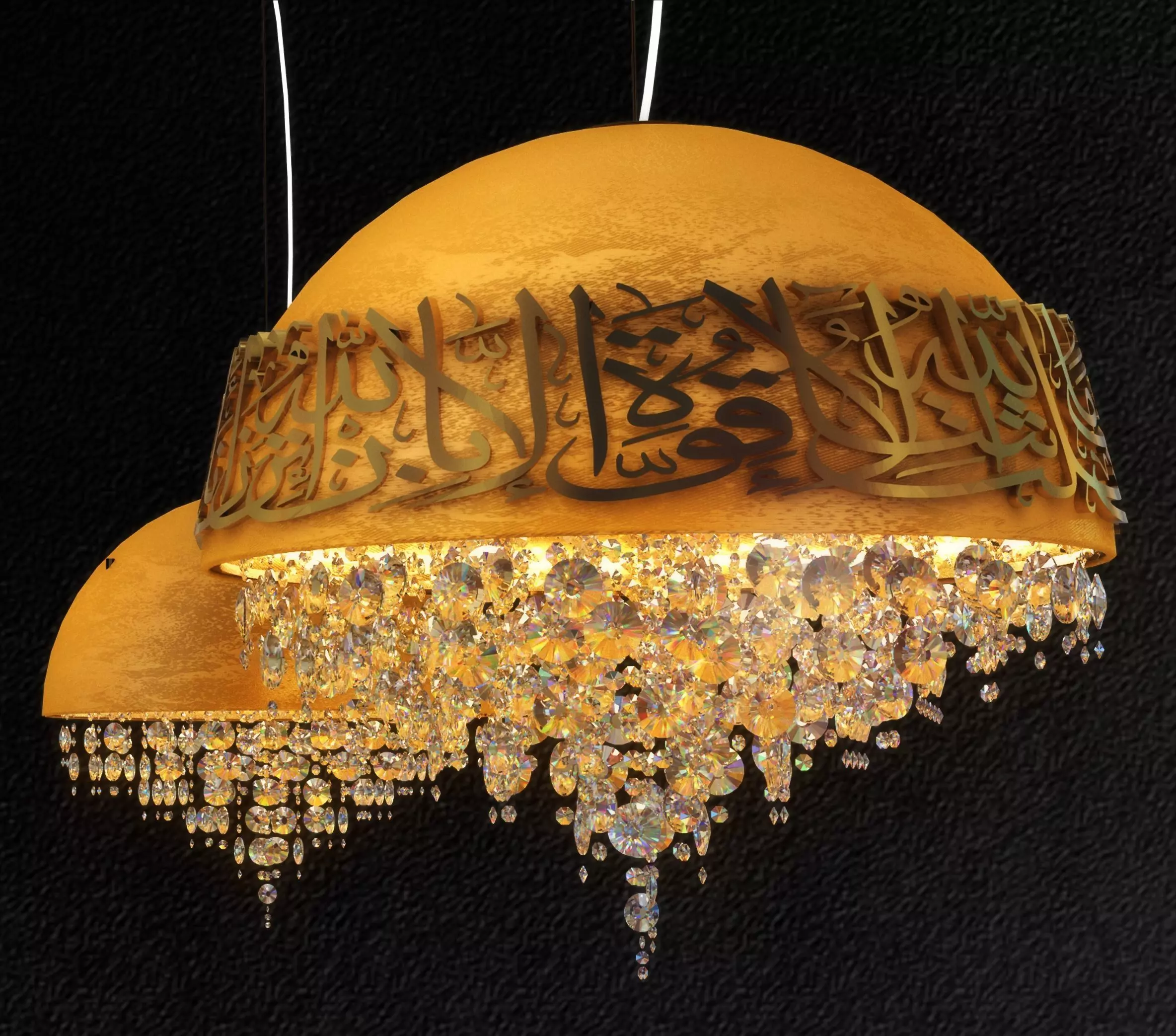 Arabic chandelier 3D model_0