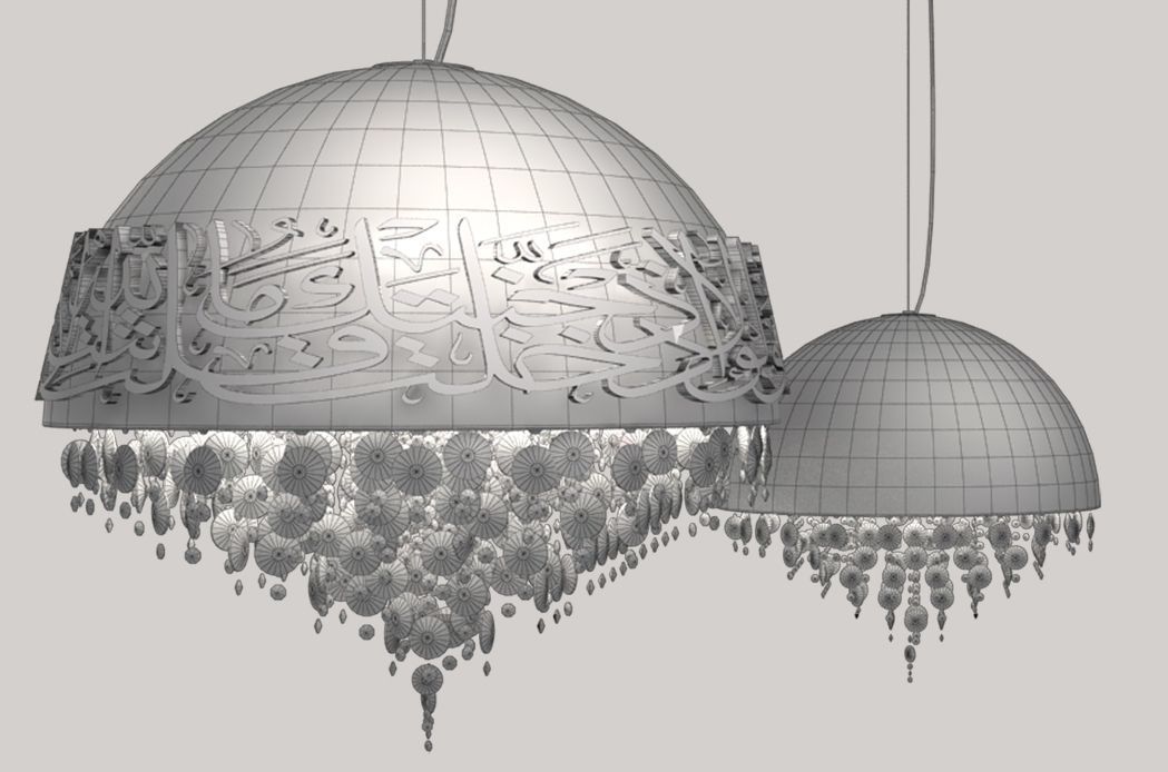 Arabic chandelier 3D model_11