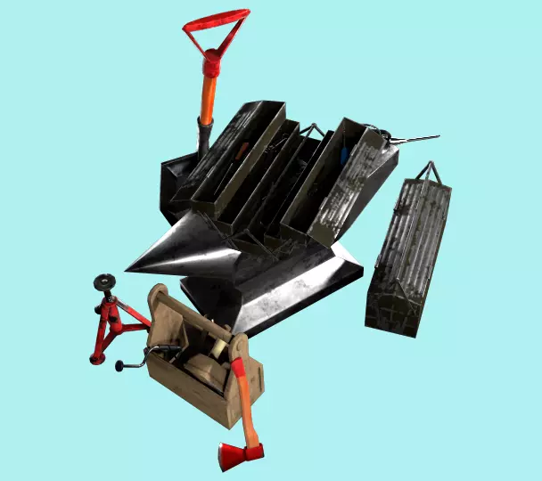 tools Free low-poly 3D model