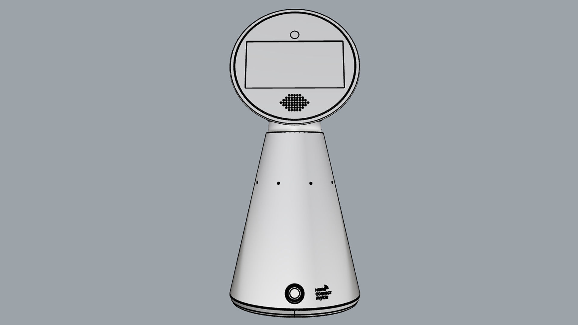 Mykie Robot Gray 3D model_14