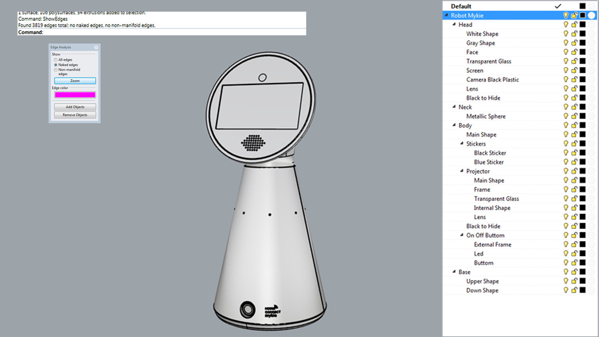 Mykie Robot Gray 3D model_13