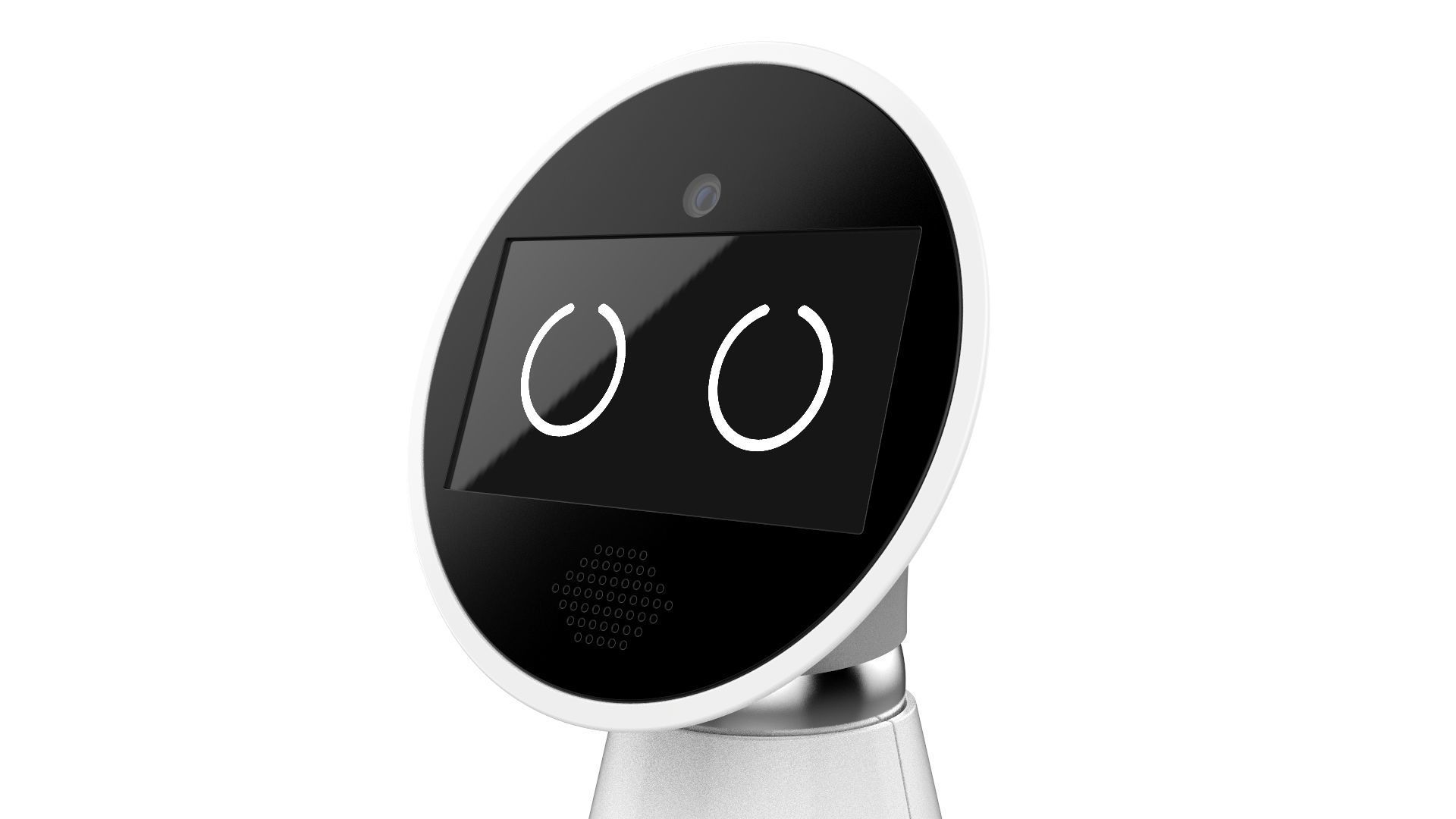 Mykie Robot White 3D model_1