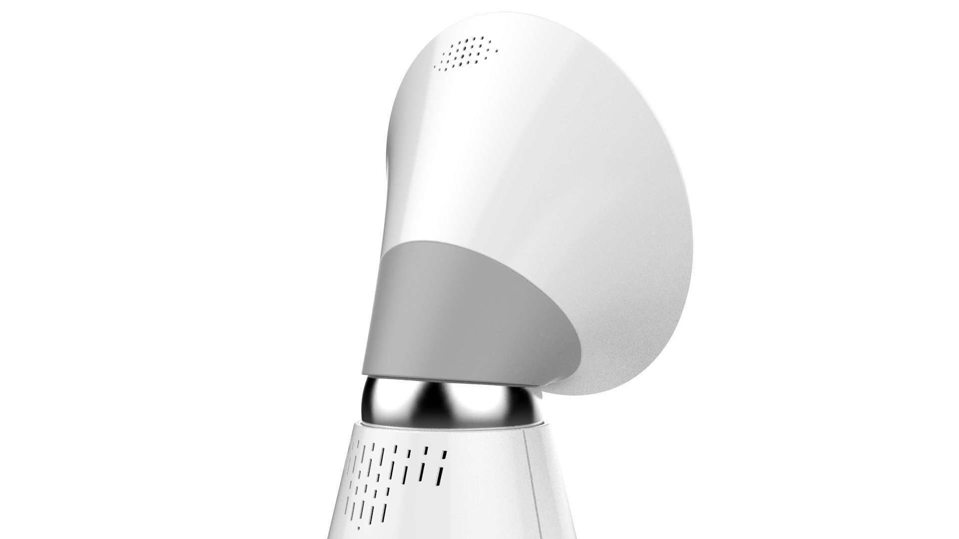 Mykie Robot White 3D model_2